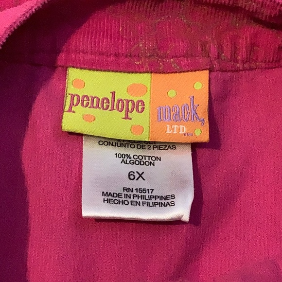 Penelope Mack Pink Ruffled Corduroy Dress: Size 6X - Picture 7 of 7